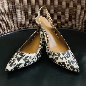 Faux Reptile Heels | Calvin Klein | B & W